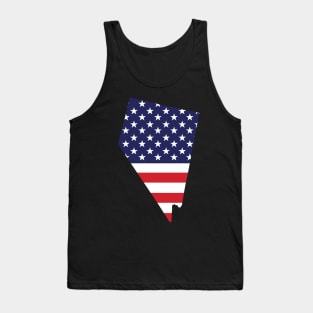 Nevada State Shape Flag Background Tank Top